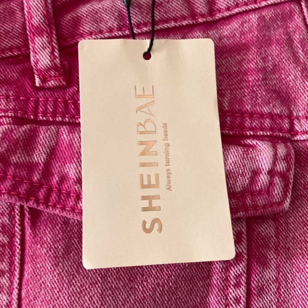 Pink Denim Women Shorts - Picture 3 of 5